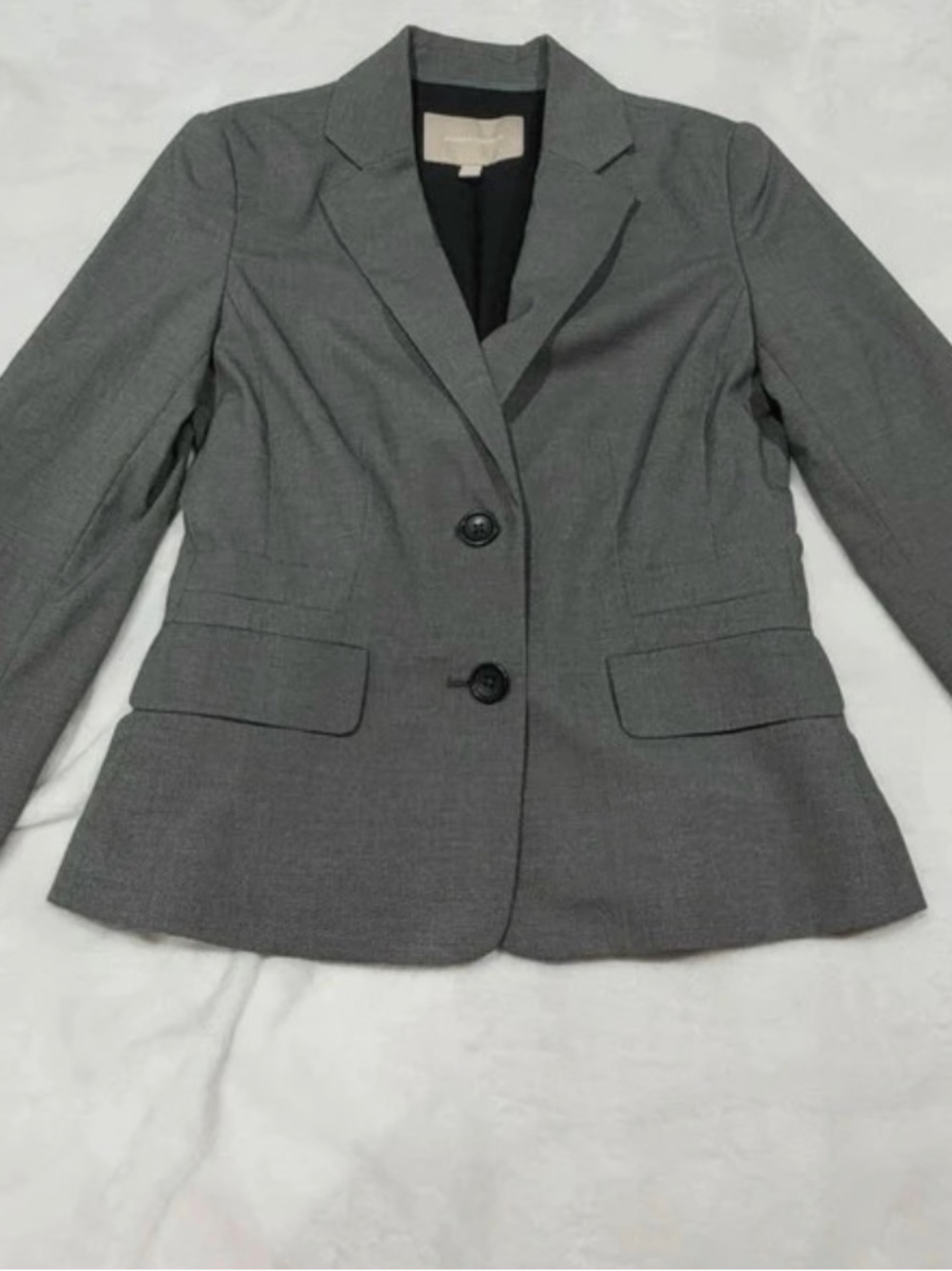 Banana Republic Women's Gray Two-Button Tailored Blazer